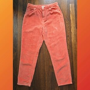 High Rise Mom Salmon Corduroy BDG Pants Size 31